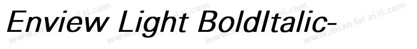 Enview Light BoldItalic字体转换